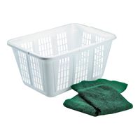 Rubbermaid Fg296585 White Laundry Basket 8 Pack 