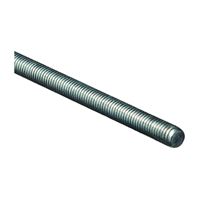 Stanley Hardware N179-614 Threaded Rod, 7/16-14 Thread, 72 in L, A Grade, Steel, Zinc, UNC Thread 