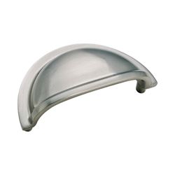 Amerock BP4235G9 Cabinet Pull, 3-1/2 in L Handle, 1-1/4 in H Handle, 1-1/16 in Projection, Brass, Sterling Nickel 