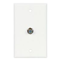 Eaton Cooper Wiring 1172W Wallplate with Coaxial Adapter, 4-1/2 in L, 2-3/4 in W, 1 -Gang, Thermoplastic, White 