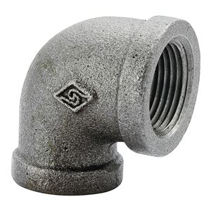 Prosource B90 6 Pipe Elbow, 1/8 in, FIP, 90 deg Angle, Malleable Iron, SCH 40 Schedule, 300 psi Pressure
