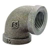 Prosource B90R 15X10 Reducing Pipe Elbow, 1/2 x 3/8 in, FIP, 90 deg Angle, Malleable Iron, SCH 40 Schedule 