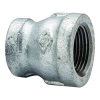 ProSource 24-3/4X3/8G Reducing Pipe Coupling, 3/4 x 3/8 in, Threaded, Malleable Steel, SCH 40 Schedule 