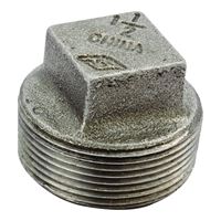 Prosource 31-1/4B Pipe Plug, 1/4 in, MPT, Square Head, Malleable Iron, SCH 40 Schedule 