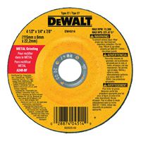 DeWALT DW4514 Grinding Wheel, 4-1/2 in Dia, 1/4 in Thick, 7/8 in Arbor, 24 Grit, Very Coarse 