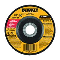 DeWALT DW4518 Grinding Wheel, 4-1/2 in Dia, 1/8 in Thick, 7/8 in Arbor, 24 Grit, Very Coarse 