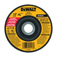 DeWALT DW4418 Grinding Wheel, 4 in Dia, 1/8 in Thick, 5/8 in Arbor, 24 Grit, Very Coarse, Aluminum Oxide Abrasive 