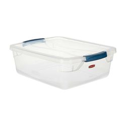 Rubbermaid Clever Store RMCC160000 Storage Container, Plastic, Clear, 16.8 in L, 13.3 in W, 5.3 in H 
