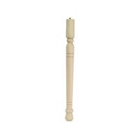 Waddell Early American Series 2558 Table Leg, 7-3/4 in H, Hardwood, Smooth Sanded 