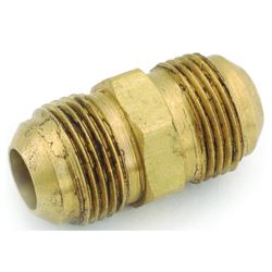 Anderson Metals 54802-06 Tube Union, 3/8 in, Flare, Brass 