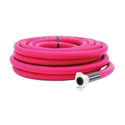 ABBOTT RUBBER 1025-0750R-50-CRS Air Hose, 3/4 in ID, 50 ft L, MNPT, 300 psi Pressure, EPDM Rubber, Red 