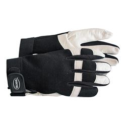 Boss 4047X Protective Gloves, XL, Wing Thumb, Elastic Cuff, Goatskin Leather, White 
