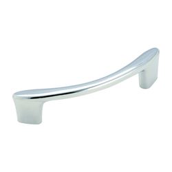 Amerock BP341526 Cabinet Pull, 3-1/2 in L Handle, 15/16 in H Handle, 7/8 in Projection, Zinc, Polished Chrome 
