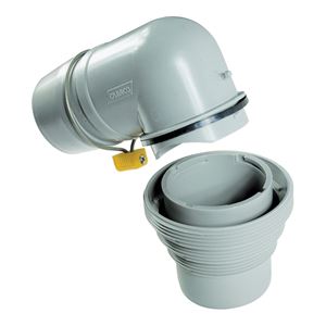 Camco Easy Slip 39144 Hose Adapter, Threaded, Gray, Pack of 2