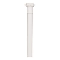 Plumb Pak PP20945 Pipe Extension Tube, 1-1/4 in, 12 in L, Slip-Joint, PVC, White 