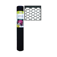 TENAX 206866 Poultry Fence, 25 ft L, 3 ft W, Hexagonal Mesh, 3/4 x 3/4 in Mesh, Plastic, Black 
