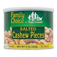 Family Choice 808 Cashew Piece, 9 oz Can, Pack of 12 