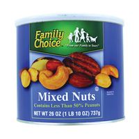 Family Choice 828 Mixed Nut, 26 oz Can, Pack of 6 