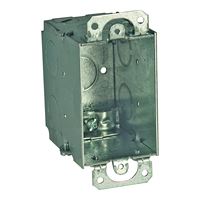 Raco 567 Switch Box, 1-Gang, 1-Outlet, 7-Knockout, 1/2 in Knockout, Steel, Gray, Galvanized 
