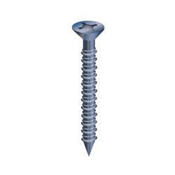 Cobra Anchors 636T Screw, 1/4 in Thread, 4 in L, Flat Head, Phillips, Robertson Drive, Steel, Fluorocarbon-Coated 