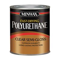 Minwax 230054444 Polyurethane, Semi-Gloss, Liquid, Clear, 0.5 pt, Can 