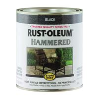 Rust-Oleum 7215502 Enamel Paint, Hammered, Black, 1 qt, Can, 75 to 150 sq-ft/qt Coverage Area 