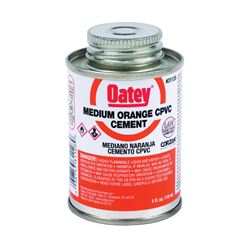 Oatey 31128 Solvent Cement, 4 oz Can, Liquid, Orange 