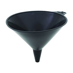 FloTool 05064 Large Funnel, 2 qt Capacity, High-Density Polyethylene, Black, 8-3/4 in H 12 Pack 