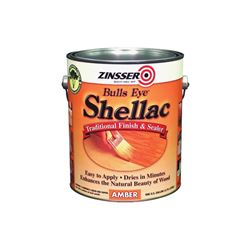 Zinsser 00701 Shellac, Mid-Tone, Amber, Liquid, 1 gal, Can, Pack of 2 
