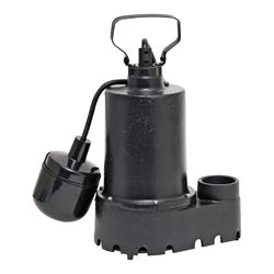 Superior Pump 92331 Sump Pump, 4.1 A, 120 V, 0.33 hp, 1-1/2 in Outlet, 46 gpm, Iron 