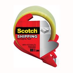 Scotch 3350S-RD Packaging Tape, 54.6 yd L, 1.88 in W, Polypropylene Backing, Clear 