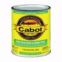 Cabot 17400 Series 140.0017406.005 Deck and Siding Stain, Neutral Base, Liquid 