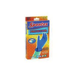 Spontex 11951 Protector Gloves, S, Rubber, Blue 