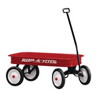 Radio Flyer 18 Wagon, 150 lb, Steel, Classic Red 