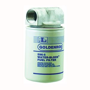 DL Goldenrod Water Block 596 Fuel Filter, 1 in Connection, NPT, 25 gpm