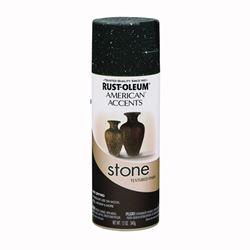 Rust-Oleum 7991830 Stone Texture Spray Paint, Solvent, Black Granite, 12 oz, Can 