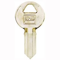 Hy-Ko 11010IL1 Key Blank, Brass, Nickel, For: Illinois Cabinet, House Locks and Padlocks, Pack of 10 