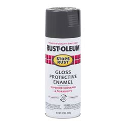 Rust-Oleum 7784830 Rust Preventative Spray Paint, Gloss, Charcoal Gray, 12 oz, Can 