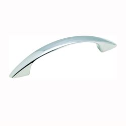Amerock BP341626 Cabinet Pull, 4-1/16 in L Handle, 3/4 in H Handle, 3/4 in Projection, Zinc, Polished Chrome 