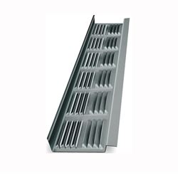 Master Flow LSV8 Soffit Vent, 2-3/4 in L, 1/4 in W, 68 sq-ft Net Free Ventilating Area, Aluminum, Mill 50 Pack 