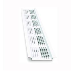 Master Flow LSV8W Soffit Vent, 2-3/4 in L, 1/4 in W, 68 sq-ft Net Free Ventilating Area, Aluminum, White 50 Pack 