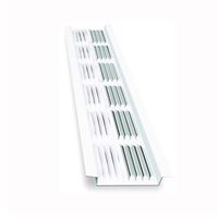 Master Flow LSV8W Soffit Vent, 2-3/4 in L, 1/4 in W, 68 sq-ft Net Free Ventilating Area, Aluminum, White, Pack of 50 