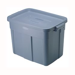 Rubbermaid Roughneck RMRT180000 Storage Box, Polyethylene, Dark Indigo, 23.9 in L, 15.9 in W, 16-1/2 in H 6 Pack 