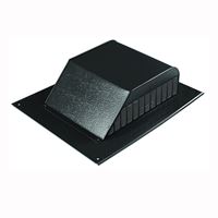 Master Flow SSB960ABL Roof Louver, 18 in L, 20-1/2 in W, Aluminum, Black, Pack of 8 