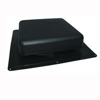 Master Flow RT65BL Roof Louver, 18-1/2 in L, 18 in W, Resin, Black, Pack of 10 