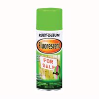 Rust-Oleum 342417 Specialty Paint, Flat/Matte, Fluorescent Green, 11 oz, Aerosol Can 