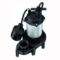 Flotec FPZS33T Sump Pump, 1-Phase, 4 A, 115 V, 0.33 hp, 1-1/2 in Outlet, 22 ft Max Head, 660 gph, Thermoplastic 