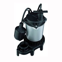 Flotec FPZS50T Sump Pump, 1-Phase, 4.1 A, 115 V, 0.5 hp, 1-1/2 in Outlet, 22 ft Max Head, 960 gph, Thermoplastic 