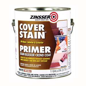 Zinsser 03501 Primer, Flat/Matte, White, 1 gal 4 Pack