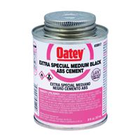 Oatey 30917 Solvent Cement, Opaque Liquid, Black, 8 oz Can 